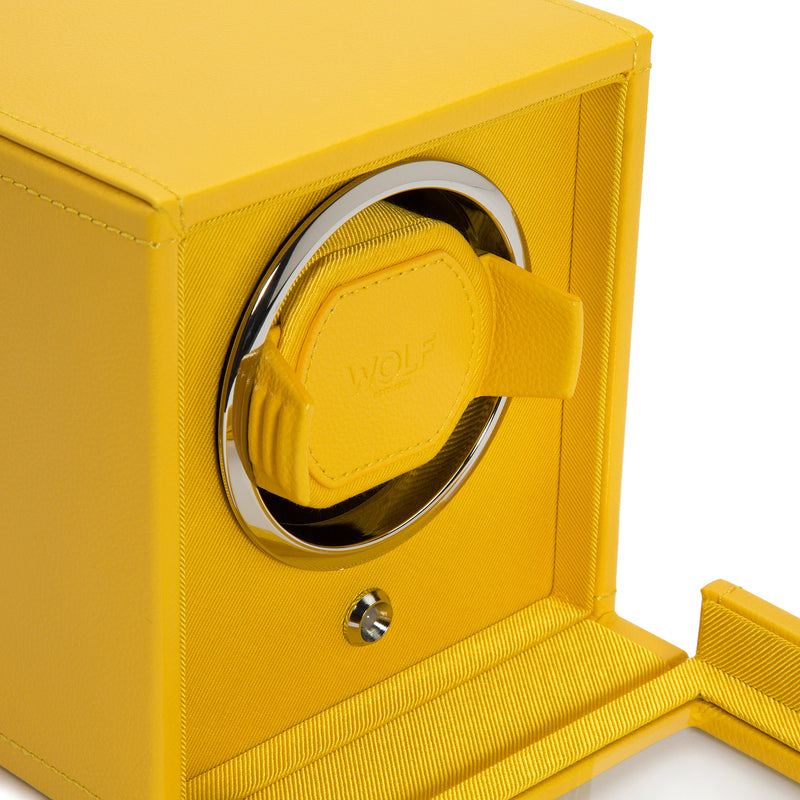 Yellow CUB Single Watch Winder with Cover