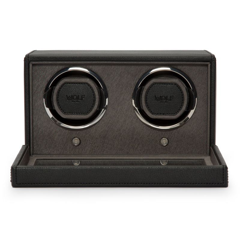 Black CUB Double Watch Winder with Cover