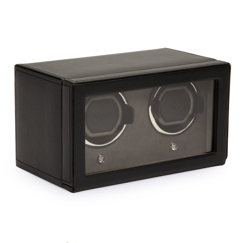 Black CUB Double Watch Winder with Cover