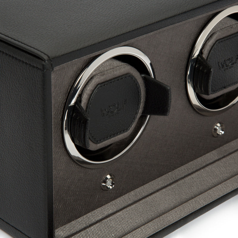 Black CUB Double Watch Winder with Cover