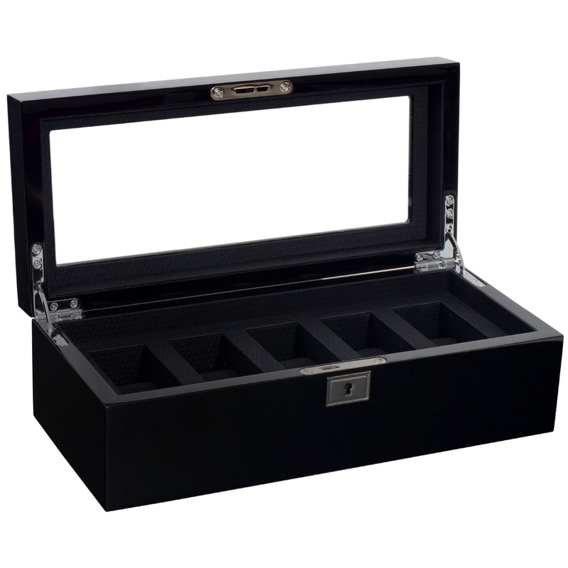 Black SAVOY 5PC Watch Box