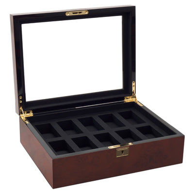 Burlwood SAVOY 10PC Watch Box