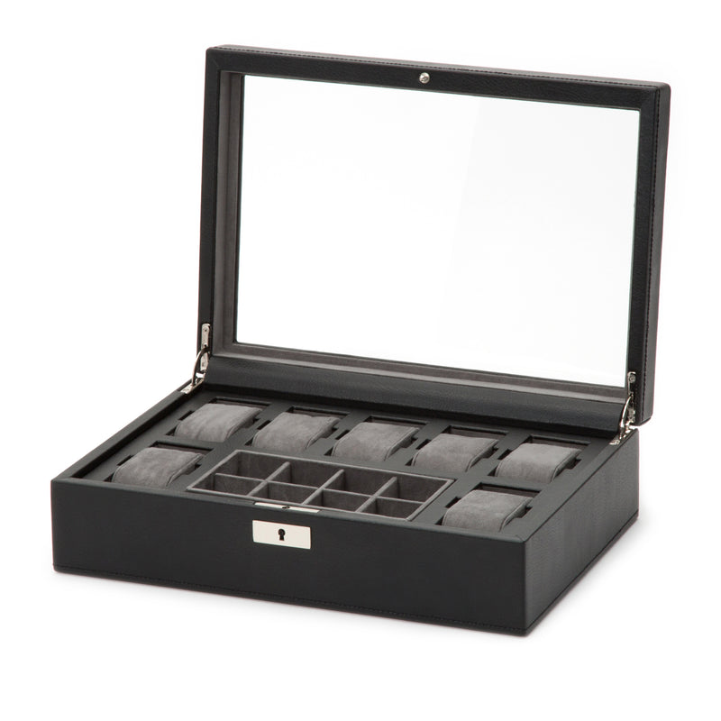 Black HOWARD 7PC Watch Box with Storage