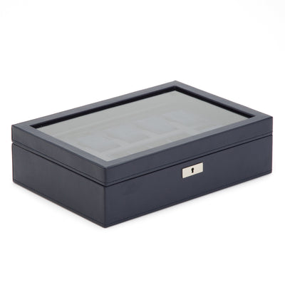 Navy HOWARD 7PC Watch Box with Storage