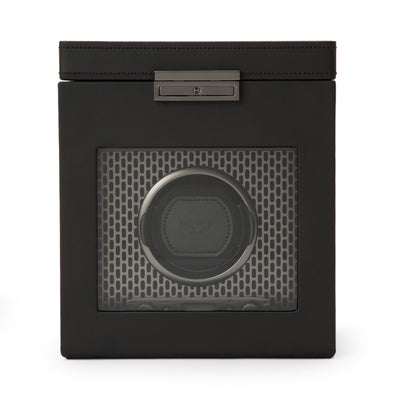 Single Watch Winder with Storage Black