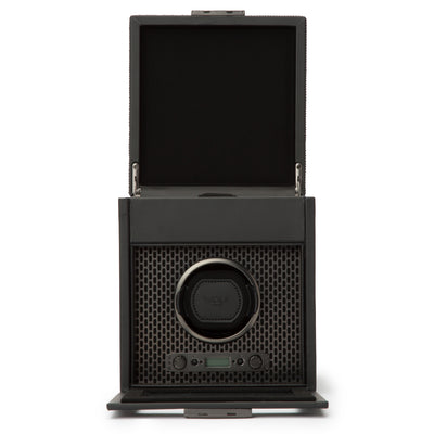 Single Watch Winder with Storage Black