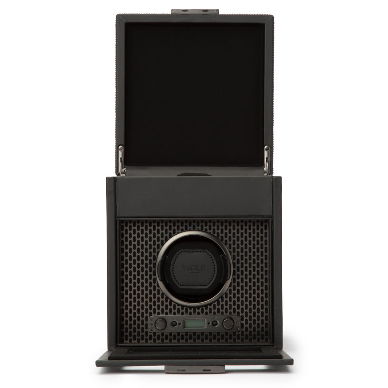 Single Watch Winder with Storage Black