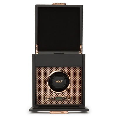 Single Watch Winder with Storage Copper