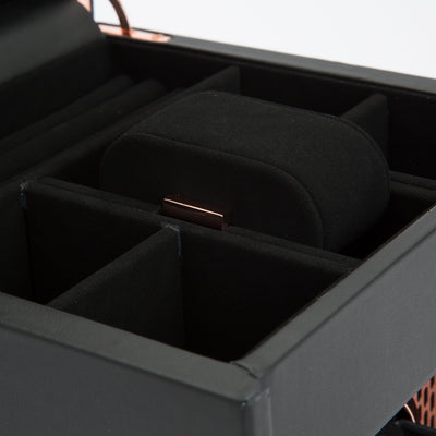 Single Watch Winder with Storage Copper