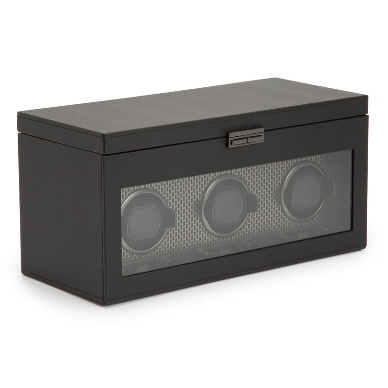 Black AXIS Triple Watch Winder with Storage