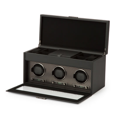 Black AXIS Triple Watch Winder with Storage