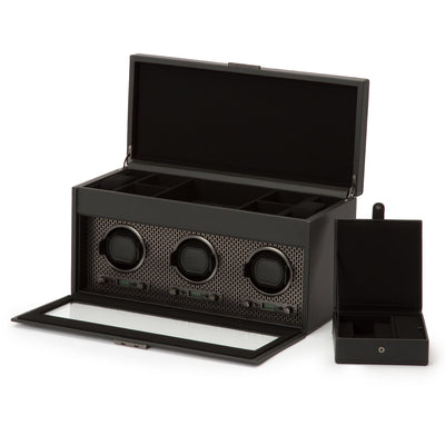 Black AXIS Triple Watch Winder with Storage