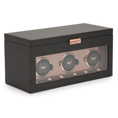 Copper AXIS Triple Watch Winder with Storage