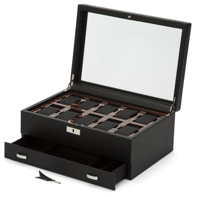 ROADSTER 10PC Watch Box with Drawer