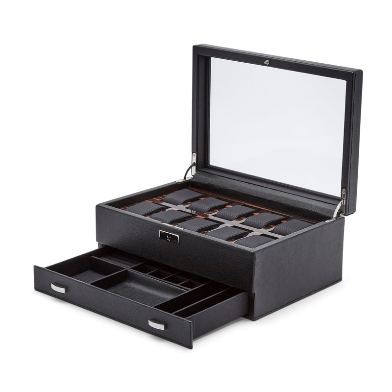 ROADSTER 10PC Watch Box with Drawer