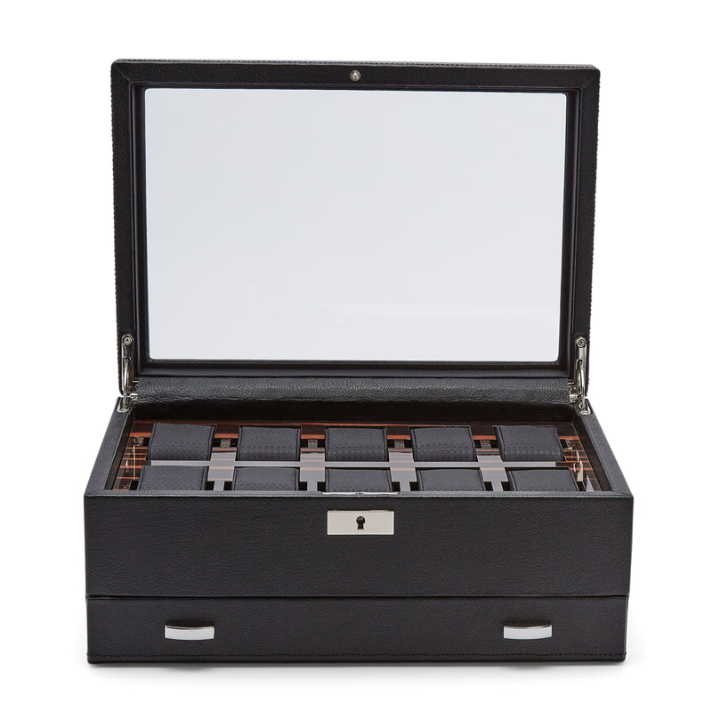 ROADSTER 10PC Watch Box with Drawer