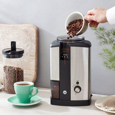 Wilfa Svart Aroma Precision Coffee Grinder (Silver) Adeum