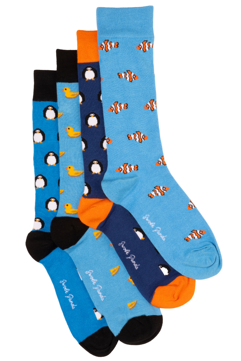 Duck & Penguin Bamboo Sock Bundle - Four Pairs Adeum