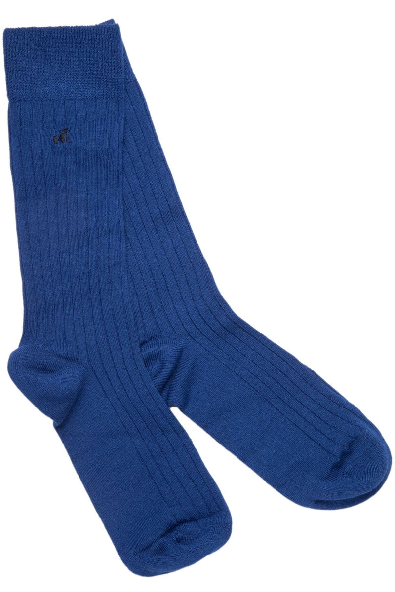 Black & Royal Blue Bamboo Sock Bundle - Four Pairs Adeum