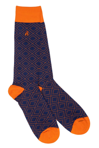 Orange and Blue Sock Bundle - Four Pairs Adeum