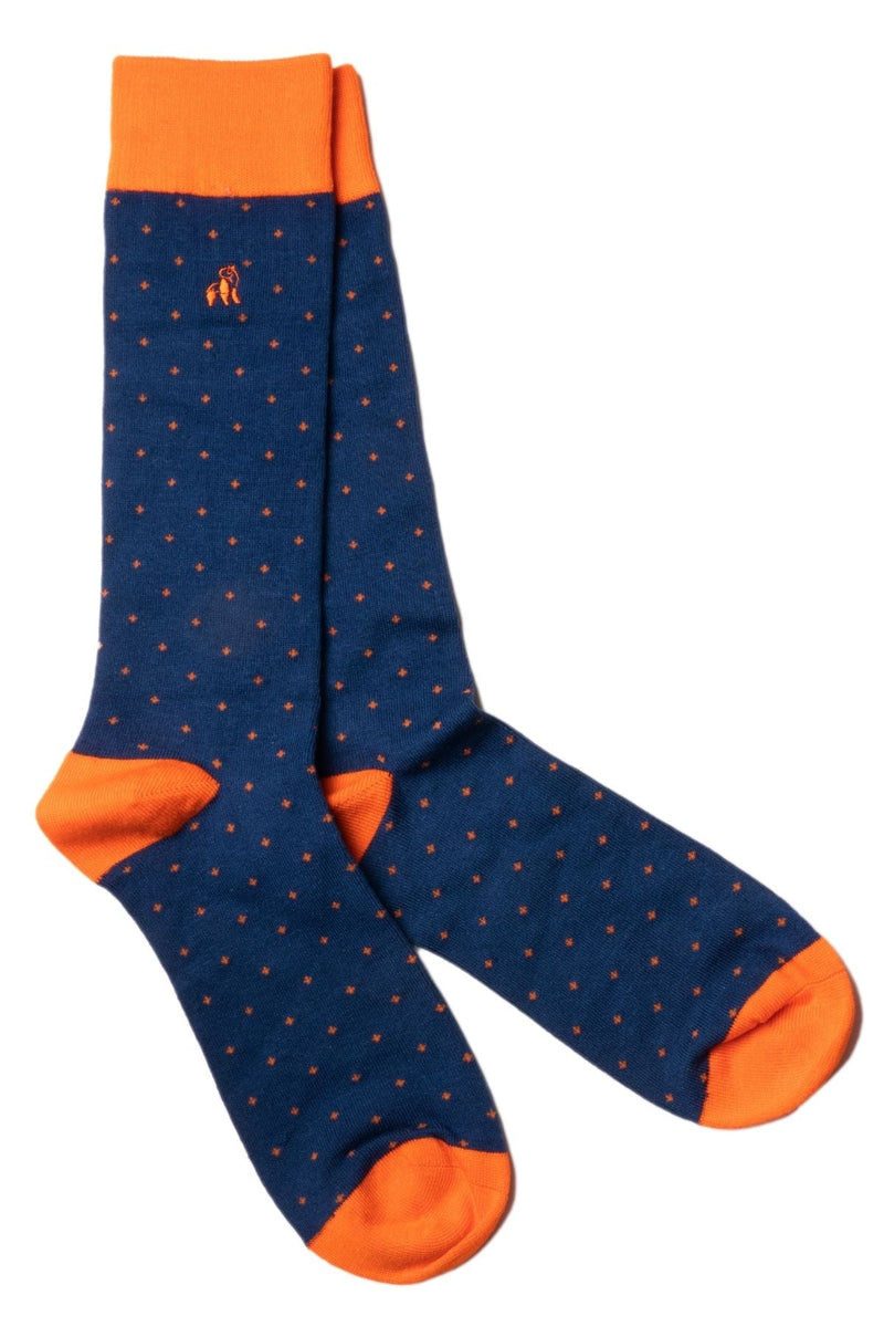 Orange and Blue Sock Bundle - Four Pairs Adeum