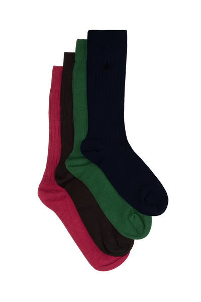 Plain Comfort Cuff Bamboo Sock Bundle - Four Pairs Adeum