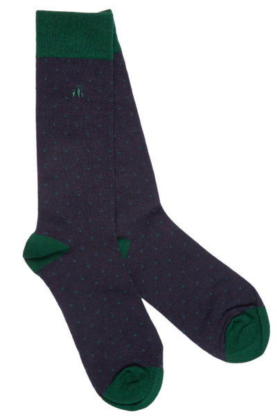 Spots & Stripes Comfort Cuff Bamboo Sock Bundle - Four Pairs Adeum