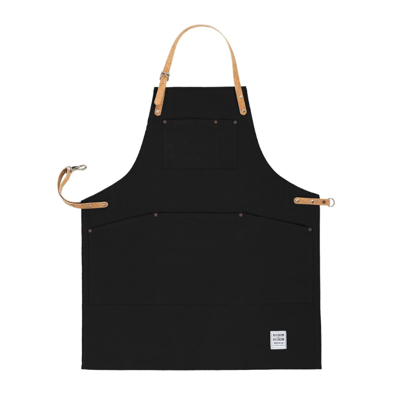 BlacK Multi-purpose Apron with Cork Straps