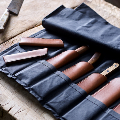 Dry Waxed Cotton Knife Roll Adeum