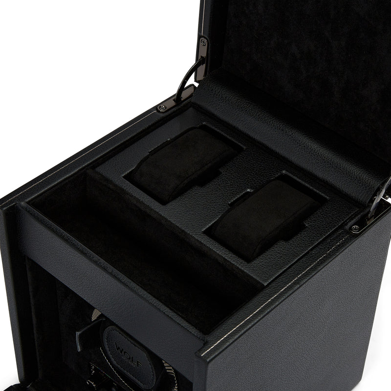 Black BRITISH RACING Single Watch Winder with Storage