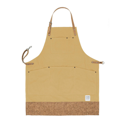 Brown Multi-purpose Apron with Cork Straps and Trim