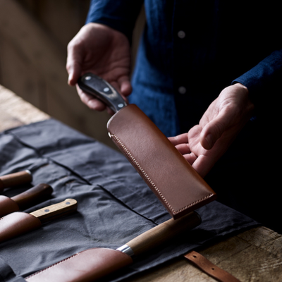 Dry Waxed Cotton Knife Roll Adeum