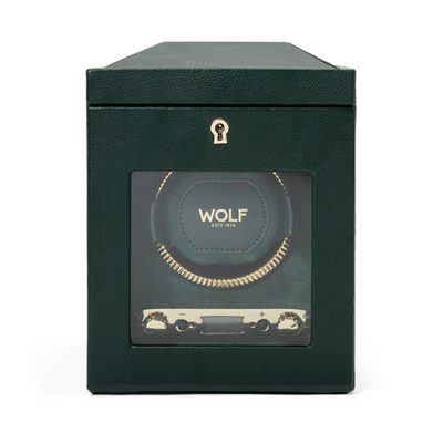 Green BRITISH RACING Single Watch Winder