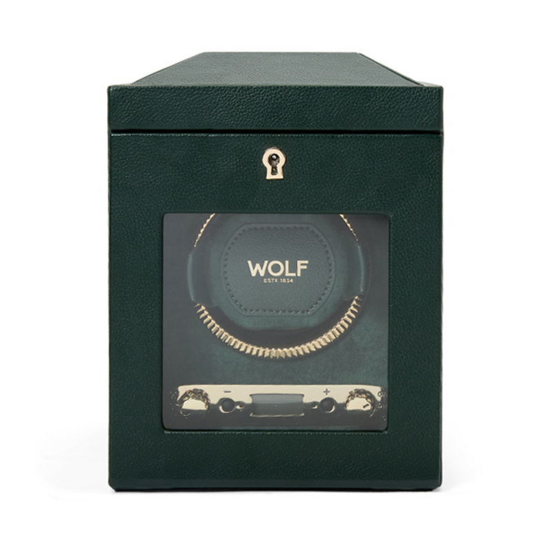 Green BRITISH RACING Single Watch Winder