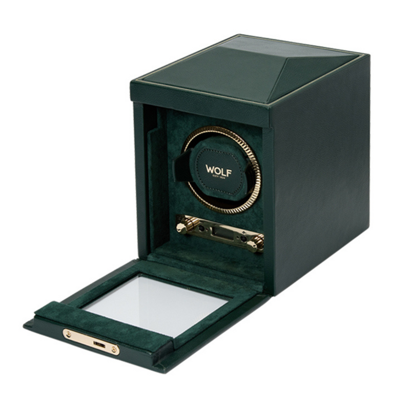 Green BRITISH RACING Single Watch Winder