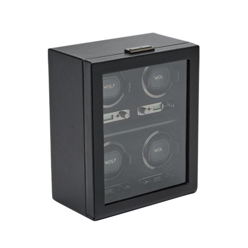 Black BRITISH RACING 4PC Watch Winder