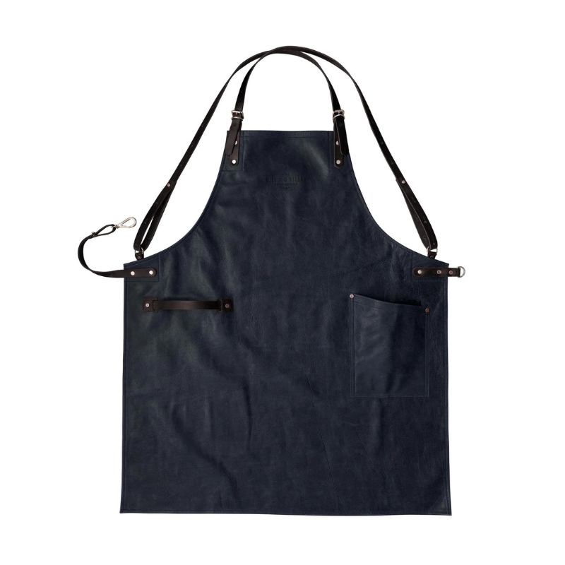 Cross-Back and Towel Loop Ink Handcrafted Leather Apron