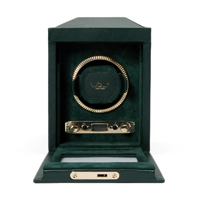 Green BRITISH RACING Single Watch Winder