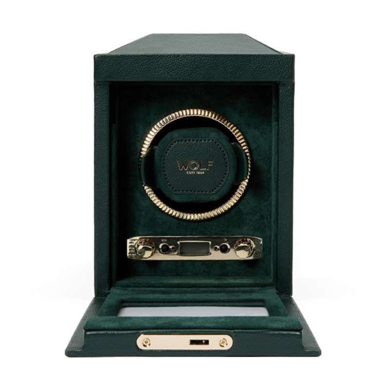 Green BRITISH RACING Single Watch Winder