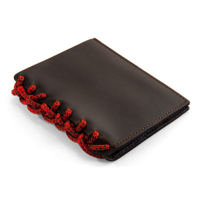 Deep Brown Felrigg Leather and Rope Wallet Adeum