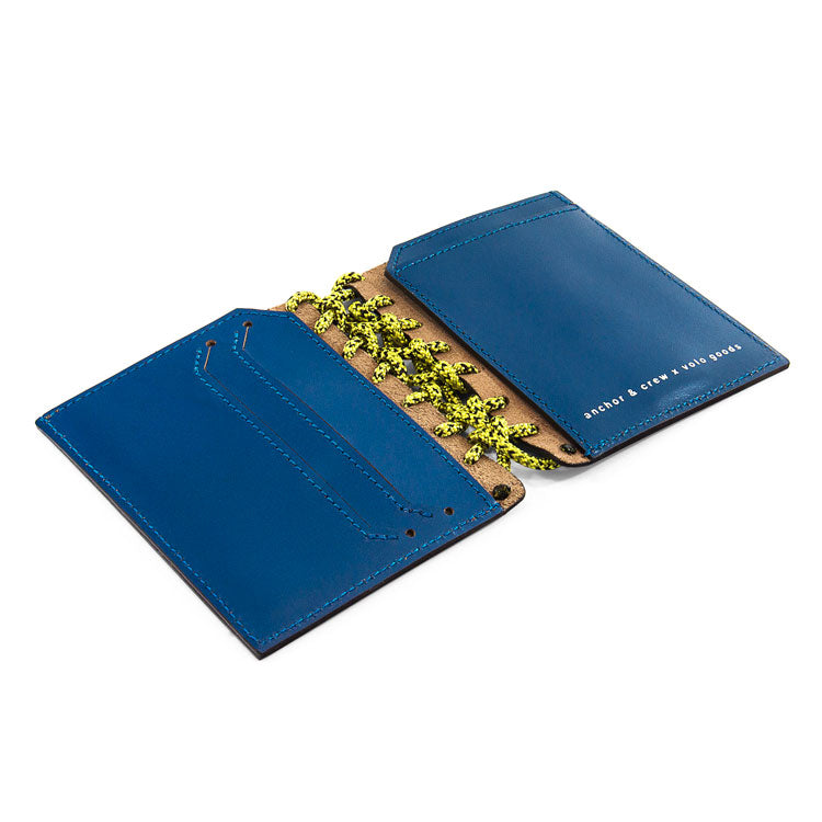 Traffic Blue Felrigg Leather and Rope Wallet Adeum