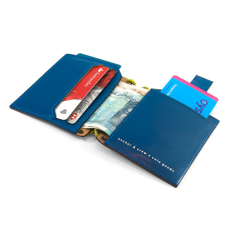 Traffic Blue Felrigg Leather and Rope Wallet Adeum