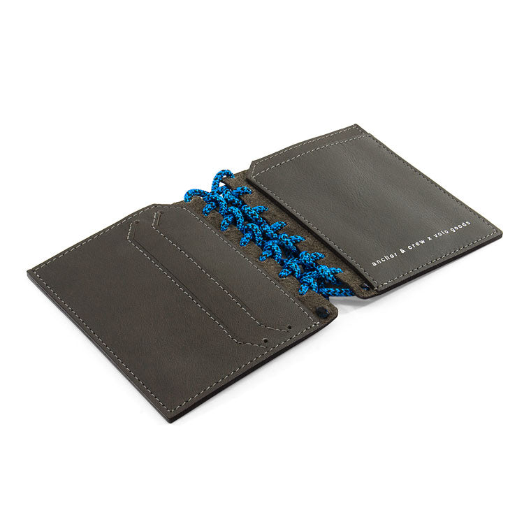 Falcon Grey Felrigg Leather and Rope Wallet Adeum