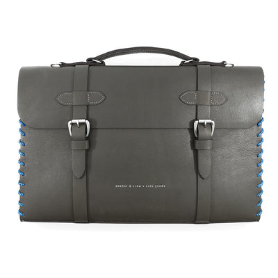 Large Falcon Grey Rufford Leather and Rope Briefcase Adeum