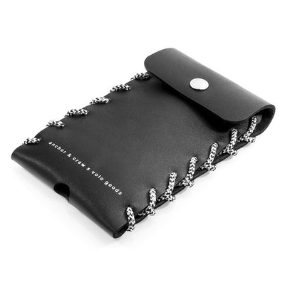 Small Graphite Black Standen Leather and Rope Phone Case Adeum