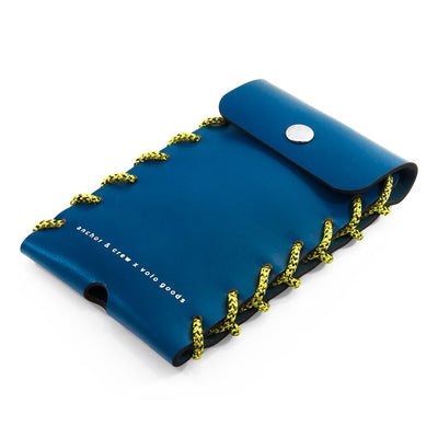 Small Traffic Blue Standen Leather and Rope Phone Case Adeum