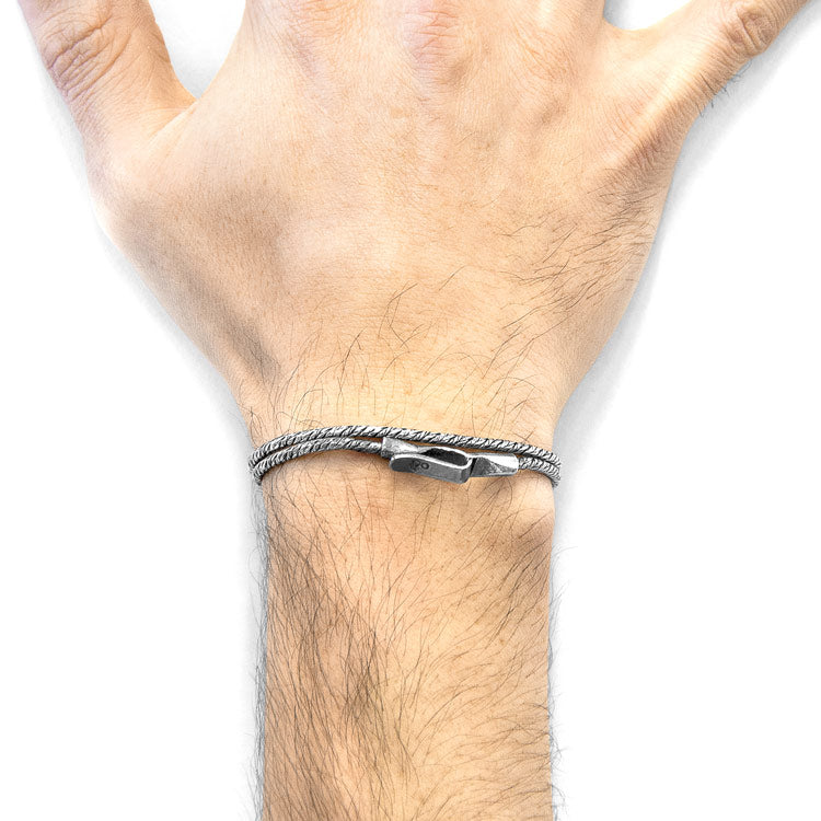 Forestay Double Sail Silver Chain Bracelet Adeum