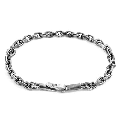 Halyard Sail Silver Chain Bracelet Adeum