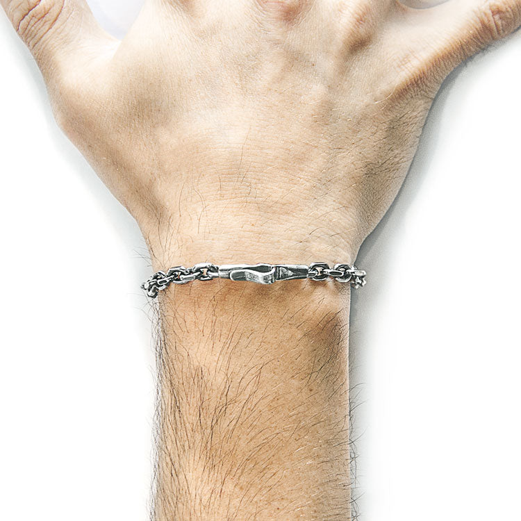 Halyard Sail Silver Chain Bracelet Adeum