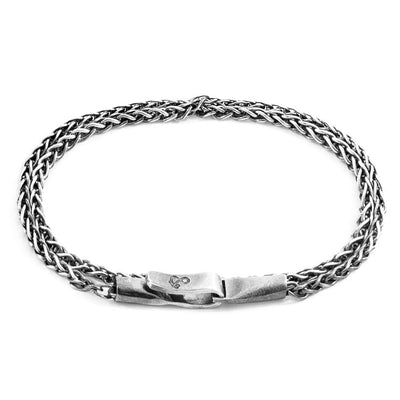 Staysail Double Sail Silver Chain Bracelet Adeum